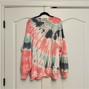 American Eagle Jegging Fit Tie Dye Oversized Fleece Sweatshirt